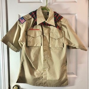 BSA Youth Short-Sleeve Poplin Uniform Shirt w/ Webelos Neckerchief
